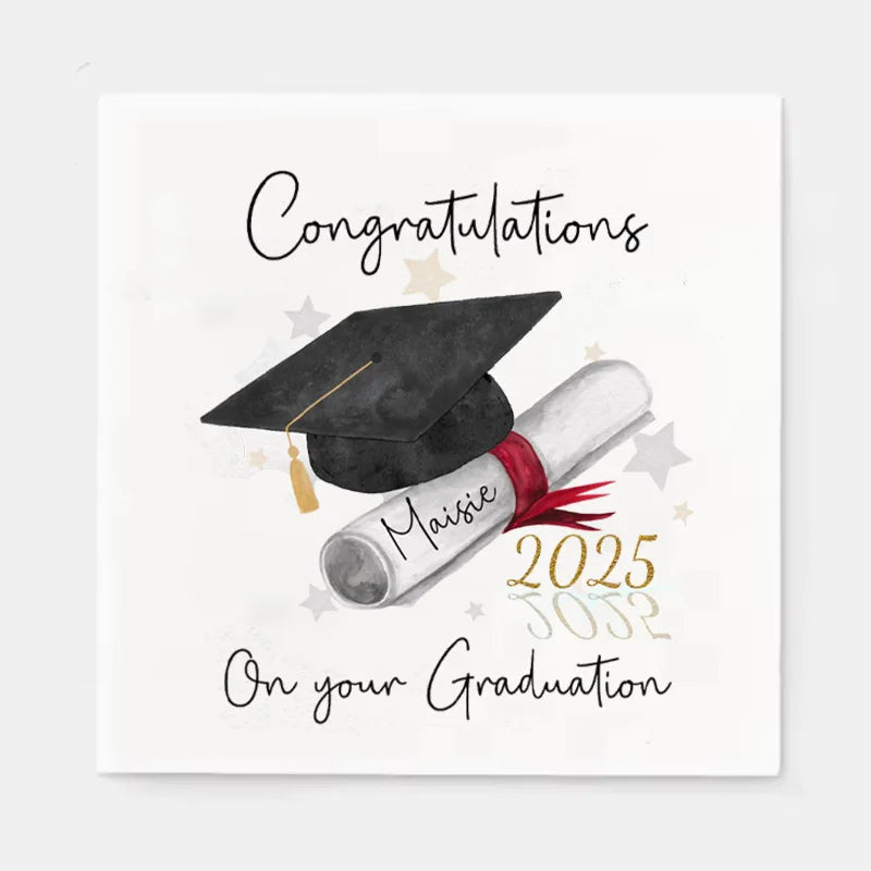 Personalized 2025 Graduation Paper Napkins – Class of 2025