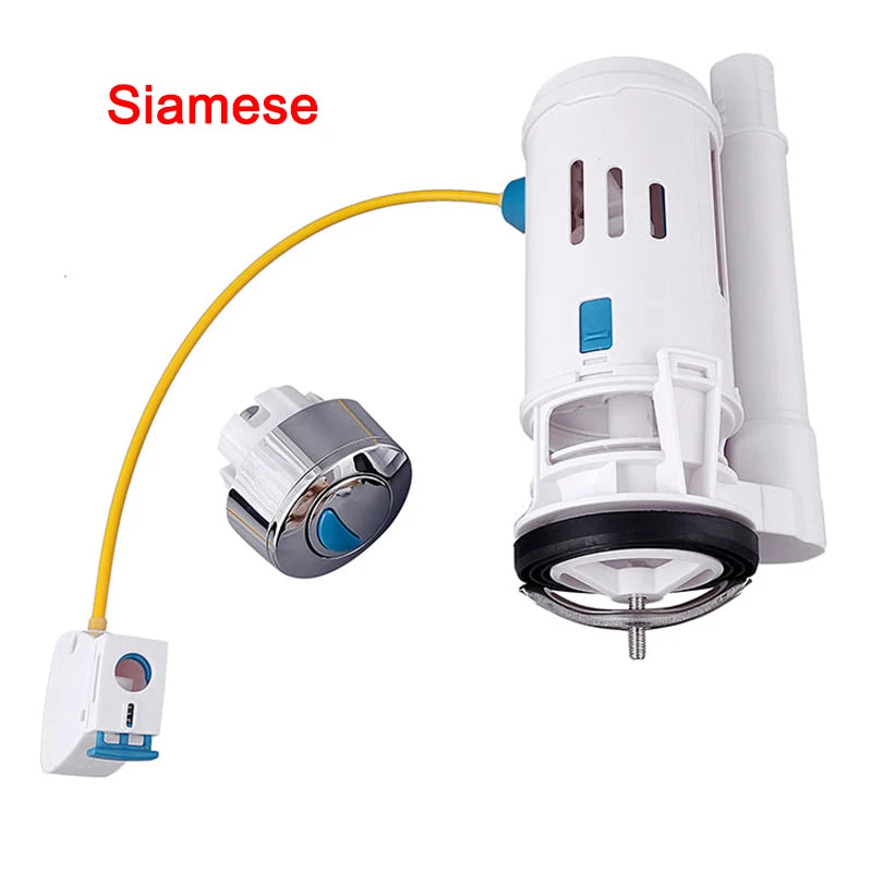 Water Tank Dual Flush Fill Drain Valves Flush Push Button Water Tank Part for Universal Seats Toilet Flush Valves Peaceful Pleasures Health and Wellness