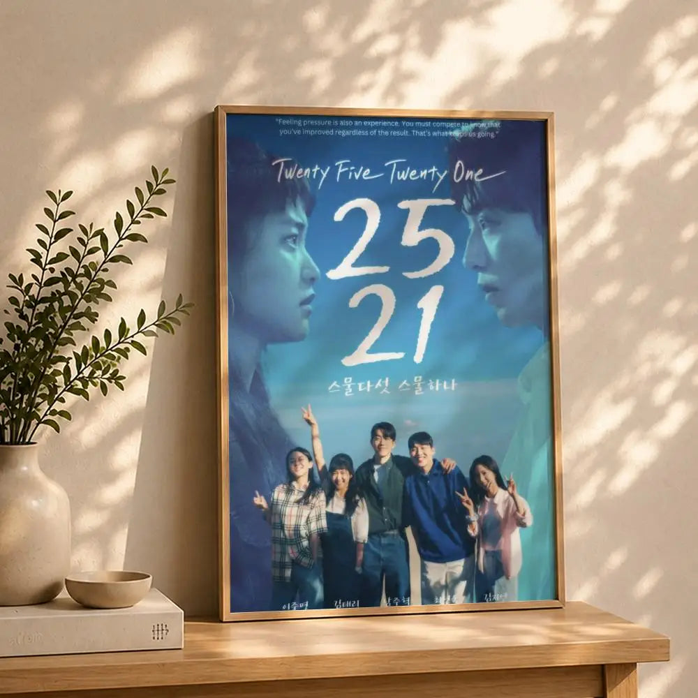 Drama T-Twenty-Five Twenty-OneS Poster HD Self Adhesive Waterproof Wall Art Ideal for Home Office Dorm Bedroom Great Gift Peaceful Pleasures Health and Wellness White8 15X20cmNoframe