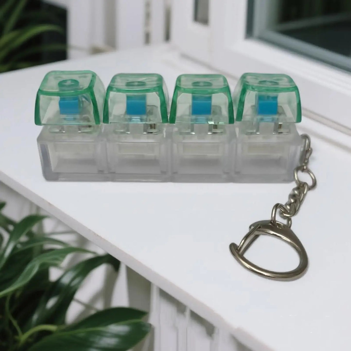 LED Keyboard Fidget Keychain Clicker Toy – Adults & Kids