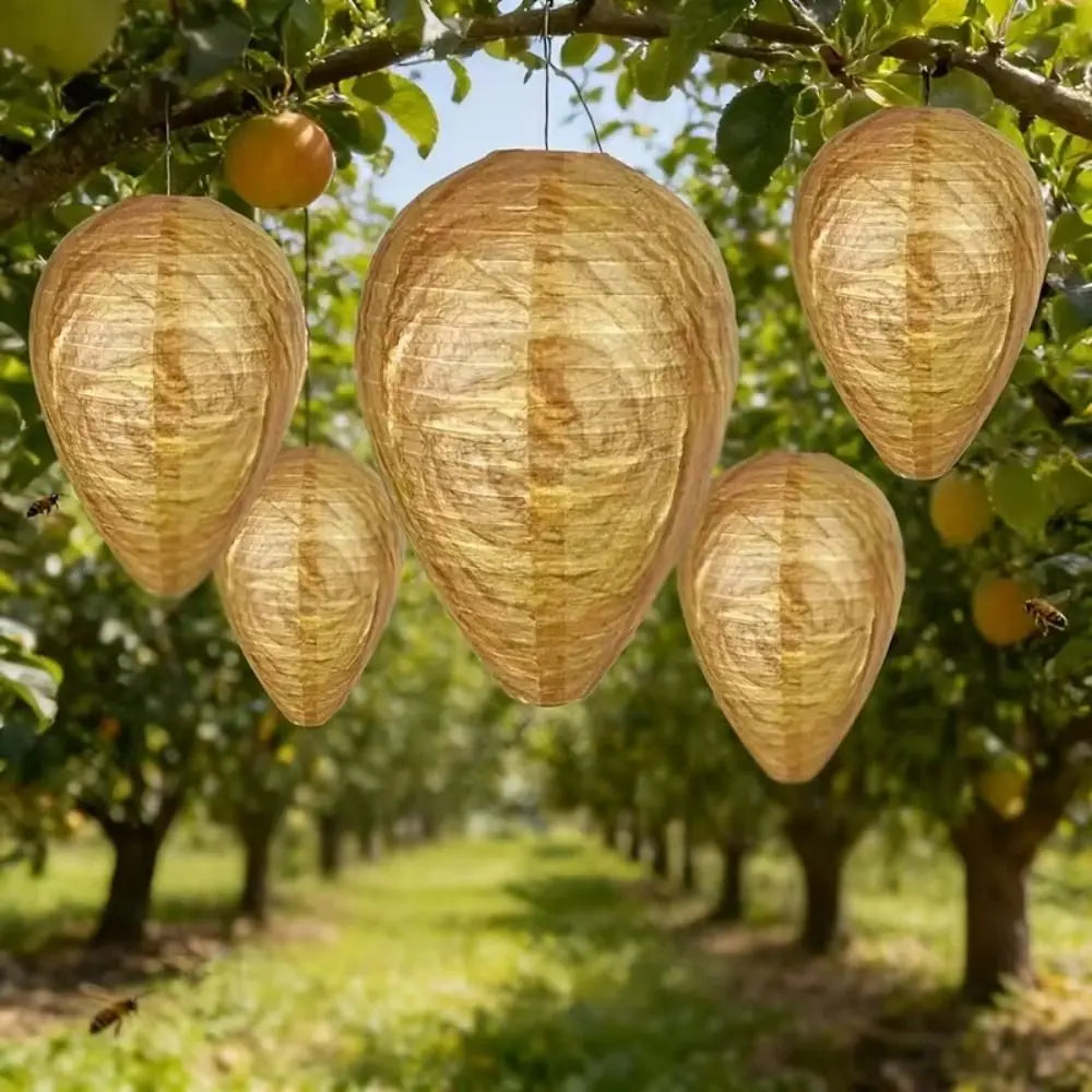Hanging Wasp Nest Decoy | Eco-Friendly Paper Beehive Deterrent