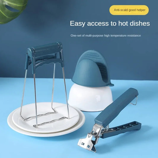 Silicone Pot Holder Clips Set of 3 – Heat Resistant Kitchen Tongs Kitchen Gripper Clips Peaceful Pleasures Health and Wellness