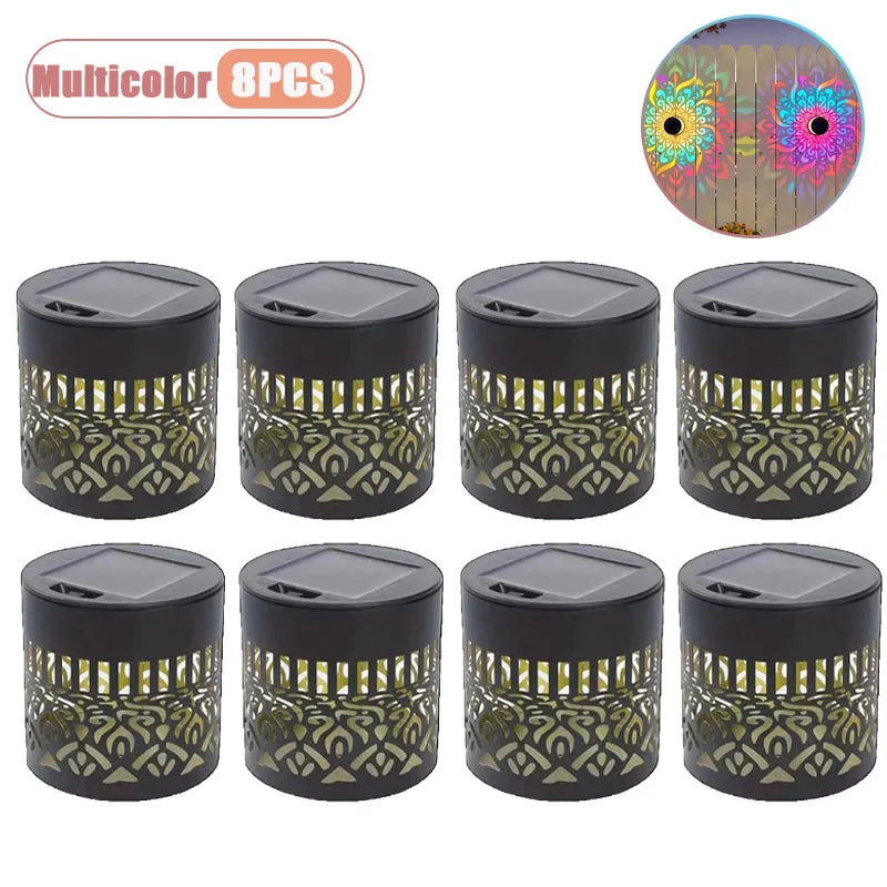 Solar Mandala Wall Lantern | Outdoor Waterproof Garden Fence Light