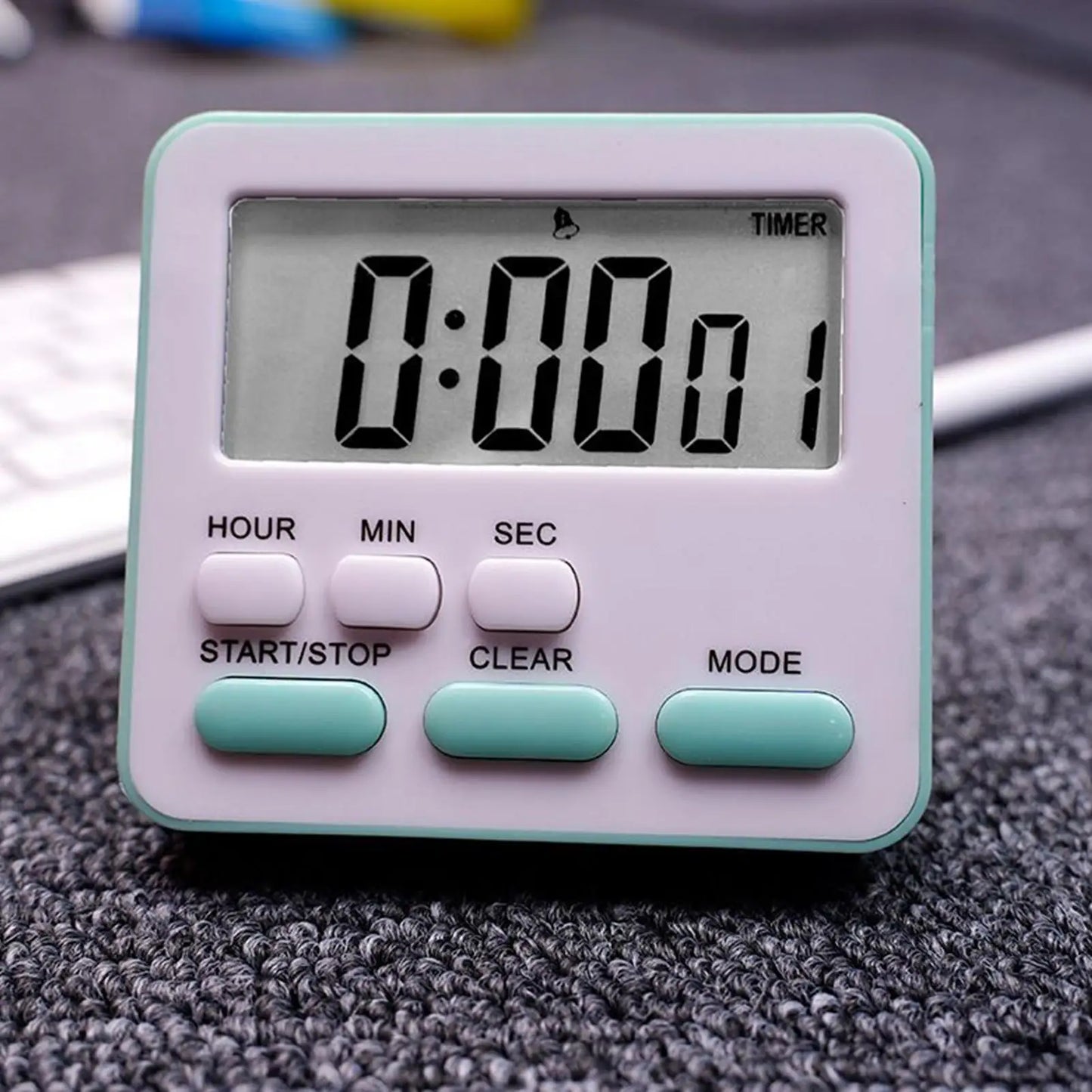 new Digital Kitchen Timer With Large Display 24-Hour Countdown Alarm For Cooking Baking, Study Workout Games & Classroom Peaceful Pleasures Health and Wellness