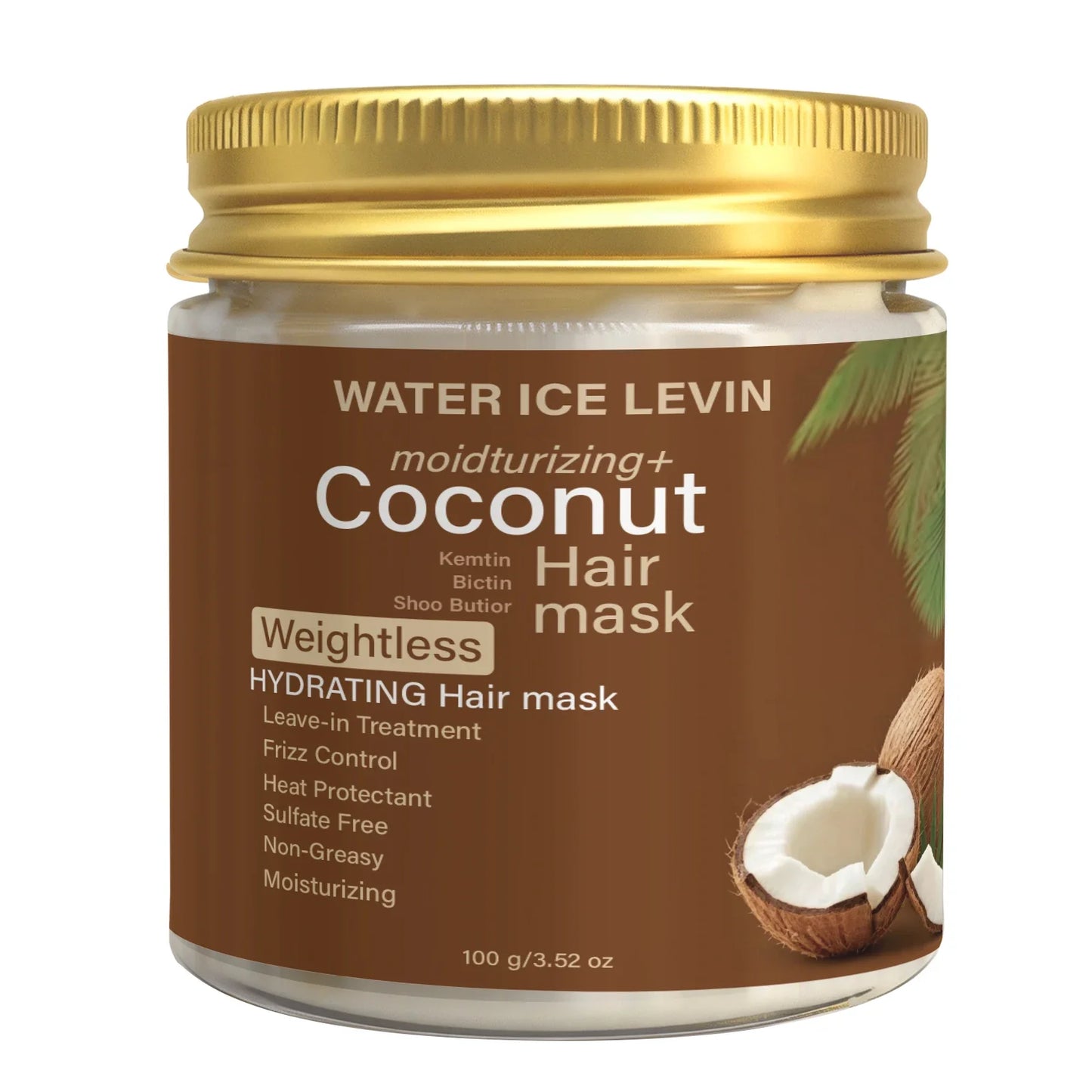 Sulfate-Free Coconut Hair Mask – Moisturizing & Heat Protectant