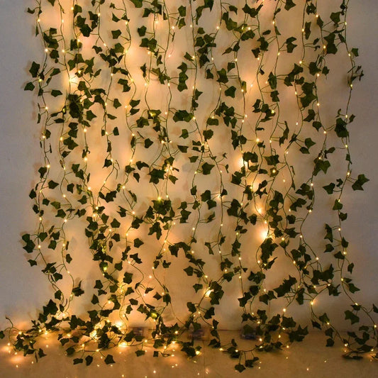 Ivy Vine LED String Lights Fake Leaf Garland 2M 5M 10M Decor LED Vine Garland Peaceful Pleasures Health and Wellness