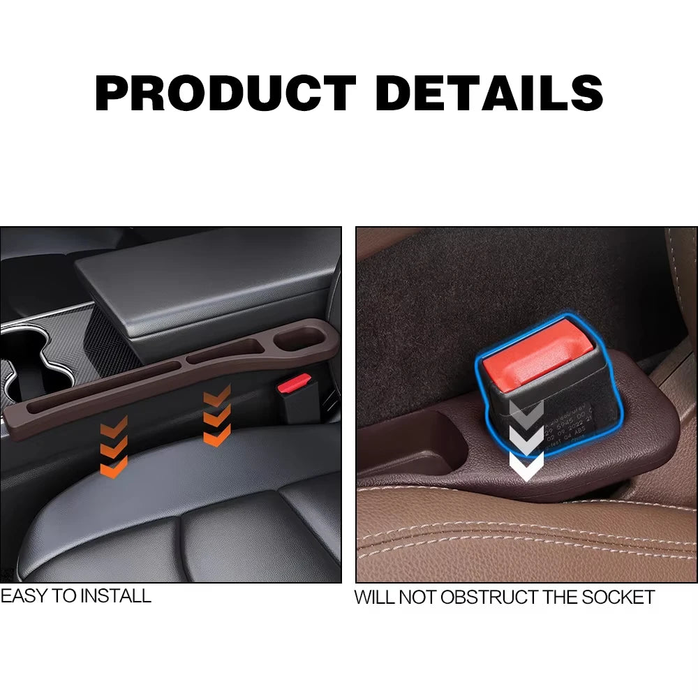 2PCS Car Seat Gap Filler Between Seats Console Organizer Seat Crevice Storage Box Bag Decoration Interior Auto Accessories Peaceful Pleasures Health and Wellness