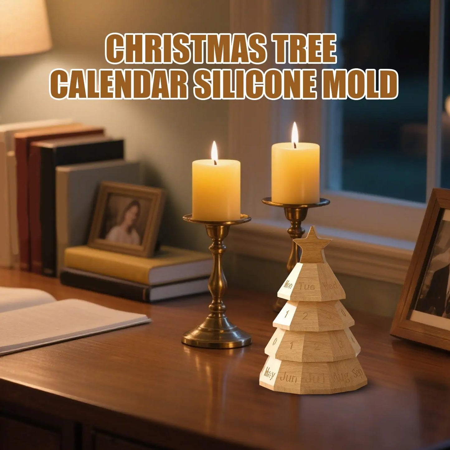 Silicone Crafting Mold Reusable Easy Release Silicone Mold For Christmas Tree Perpetual Calendar For Concrete Plaster Clay Peaceful Pleasures Health and Wellness