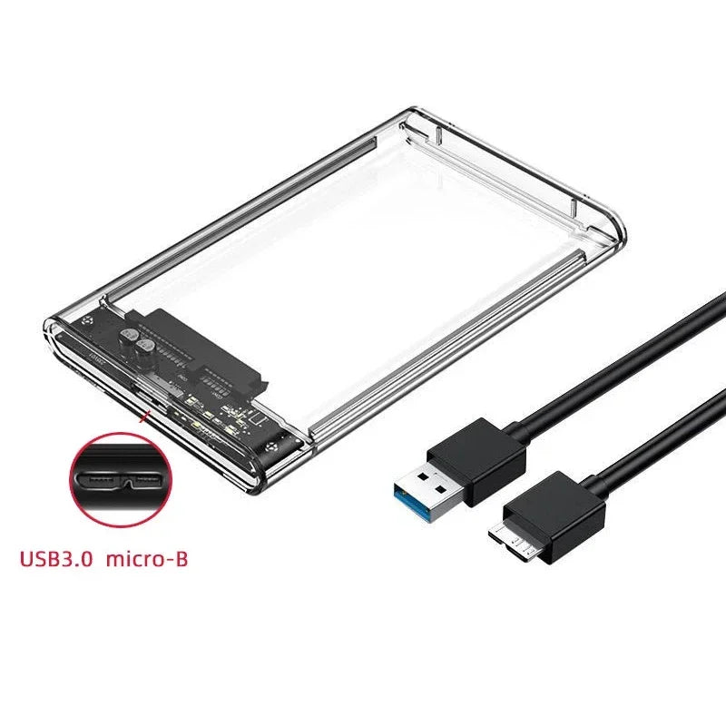 USB 3.0 HDD Enclosure 2.5 inch SATA SSD Hard Drive Case with 5Gbps Transfer Speed Mobile External Housing Harddisk Boxs Cable Peaceful Pleasures Health and Wellness USB 3.0