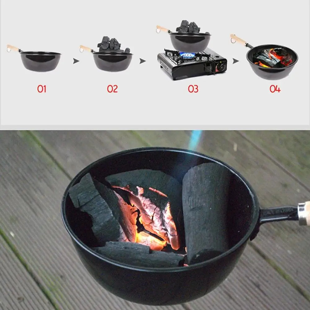 Portable Outdoor Stove Charcoal Pot Outdoor Camping Charcoal Fire Starter BBQ Mini Grill Rack For Backyard Picnic Coal Starter Peaceful Pleasures Health and Wellness