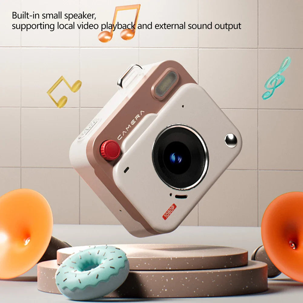 HD Retro Mini Digital Camera – 48MP, 1080P, Flash & Keychain