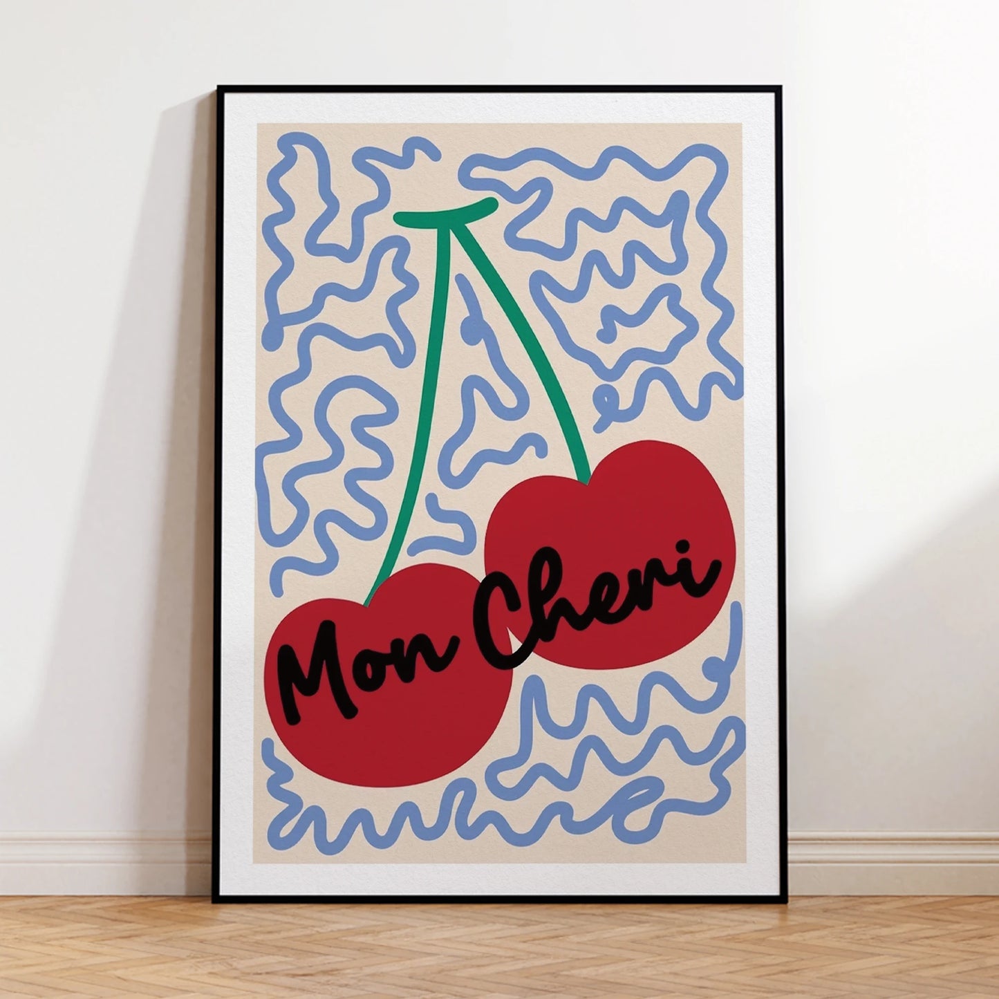 Mon Cheri Cherry Fruit Canvas Wall Art Print | Home Decor