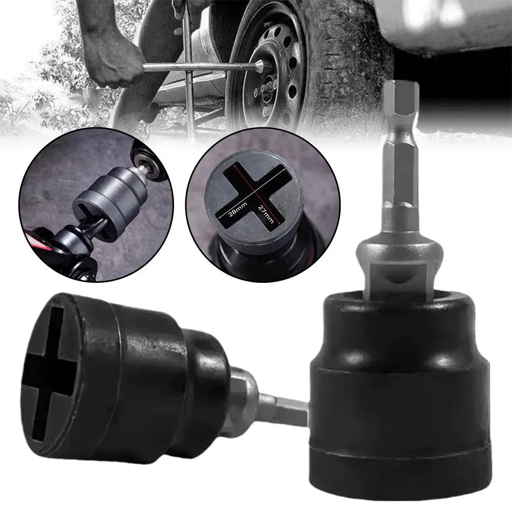 Car Jack Adapter Socket Wrench,Universal Heavy Duty Tool Change Electric Drill Power Tool Converter For Car Lifting Jack Peaceful Pleasures Health and Wellness