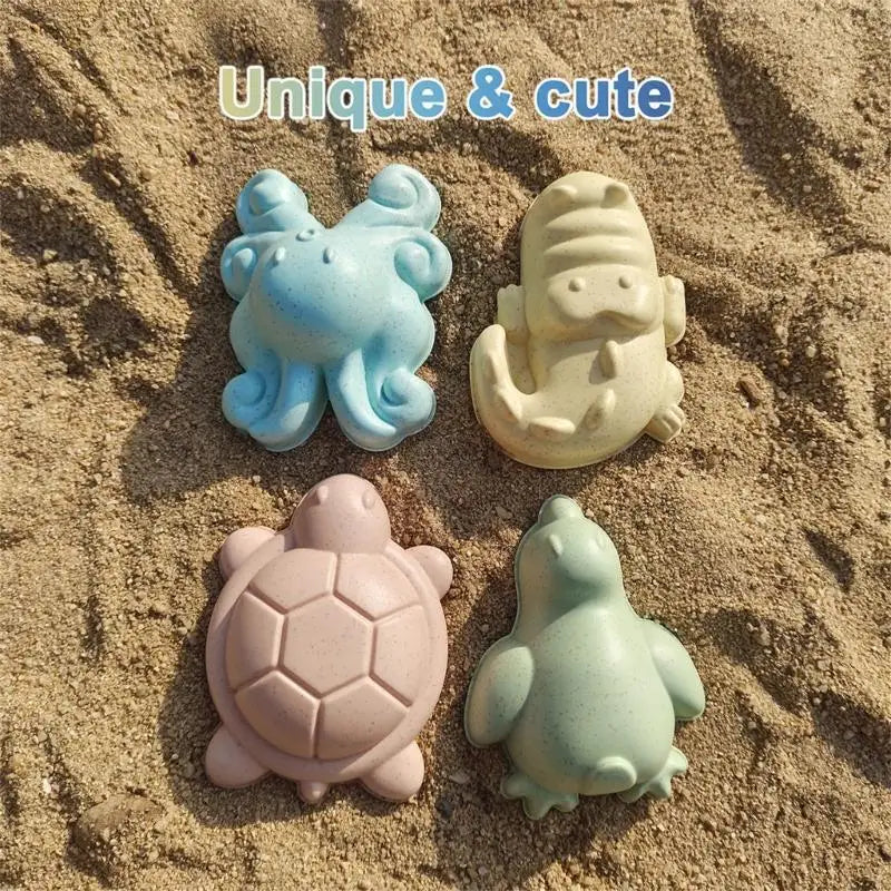 11-Piece Kids Beach Sand Toy Set – Bucket, Shovel & Molds