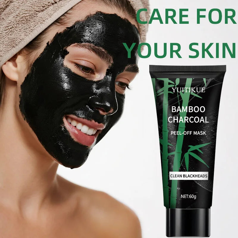 YUITIKUE Bamboo Charcoal Peel-Off Mask 60g - Deep Cleansing & Blackhead Removal, Purifies Pores, Skin Care Treatment Peaceful Pleasures Health and Wellness Default Title