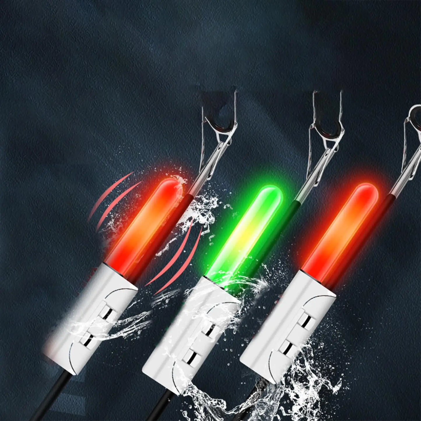 LED USB Rechargeable Night Fishing Rod Tip Light & Bite Alarm
