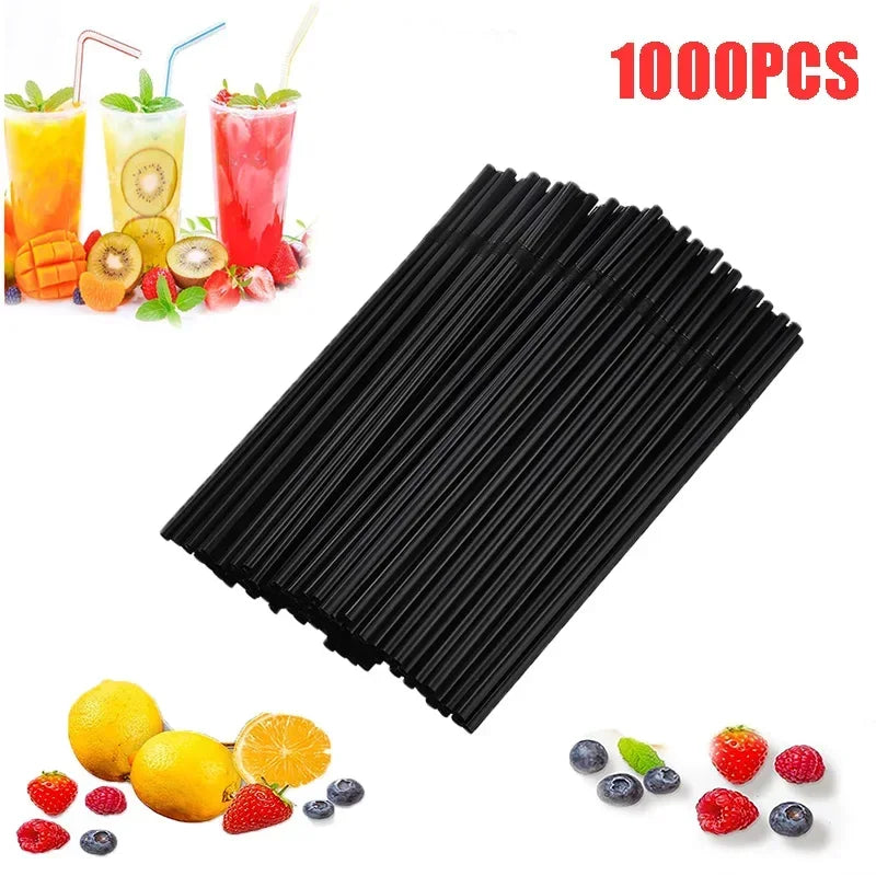 Colorful Flexible Plastic Drinking Straws – Bulk 100–1000 Pack