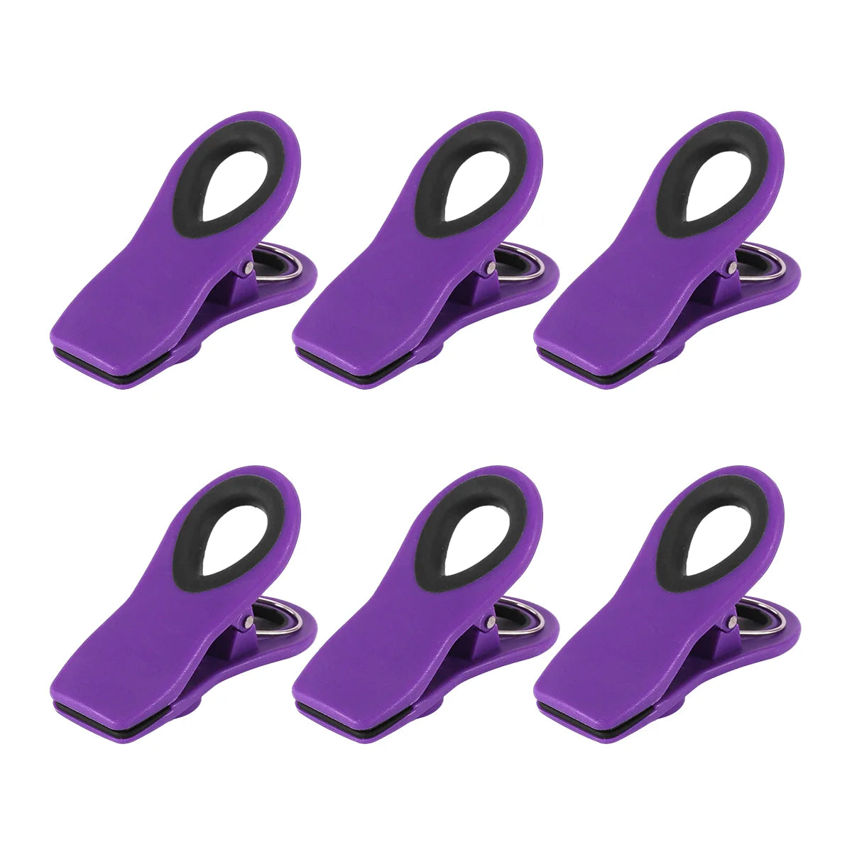 4/6/10 Pack Chip Clips, Magnetic Bag Clips with Air Tight Seal for Food Storage, Multicolor Peaceful Pleasures Health and Wellness 6pcs Purple