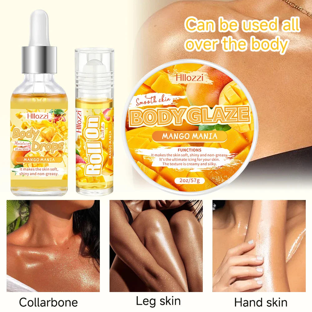 Mango Body Glaze & Oil Set with Rollerball | Dry Skin