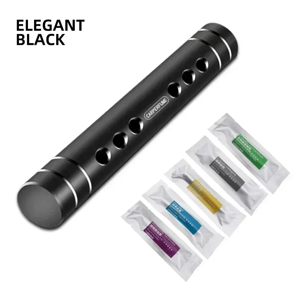 Car Air Vent Perfume Car Air Freshener Flavoring Smell Aroma Perfumes Air Freshener Parfum Car Accessories Peaceful Pleasures Health and Wellness Black 5pcs Perfume