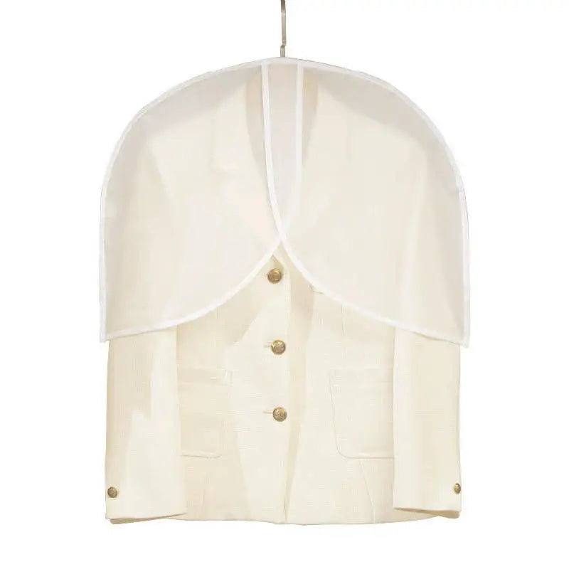 White Hanging Clothes Dust Covers Transparent Window Garment Storage Bags with Zipper Suit Dress Coat Protector for Wardrobe Peaceful Pleasures Health and Wellness