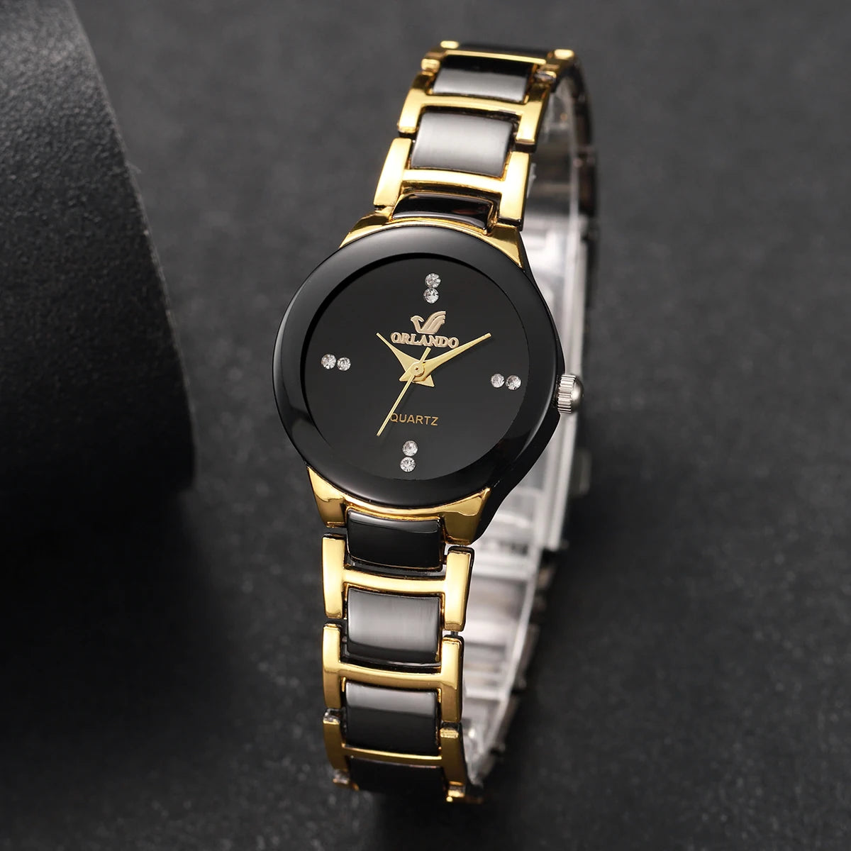 Fashion Rhinestone Women's Watch Stainless Steel Band Analog Quartz Watches Peaceful Pleasures Health and Wellness