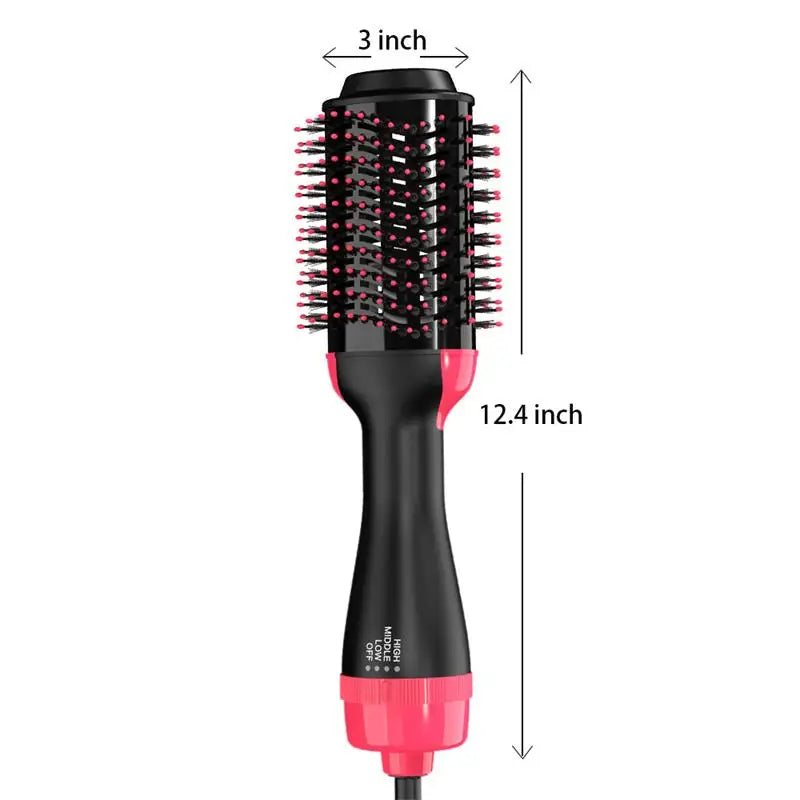 LISAPRO 2 IN 1 One Step Hair Dryer and Volumizer Hair Straightener Hot Air Brush Hair Curler Hair Beauty and Health Styling Peaceful Pleasures Health and Wellness Red EU