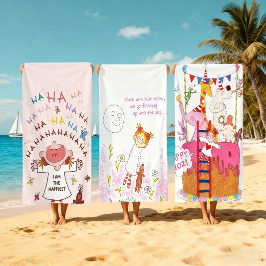 CoCo Cartoon Quick-Dry Beach Towel | Soft, Absorbent, 11 Sizes Quick-Dry Beach Towel Peaceful Pleasures Health and Wellness