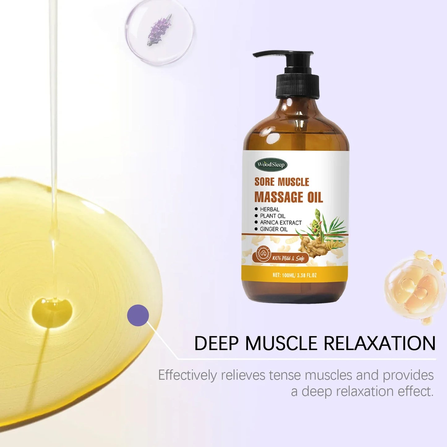 WOODSLEEP Ginger Massage Oil – Lymphatic & Muscle Relief