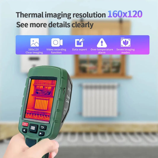 Infrared Thermal Imager Rechargeable Handheld Thermal Imaging Camera 440℃ Waterproof Dustproof Anti-Drop IR Thermal Detector Peaceful Pleasures Health and Wellness