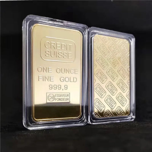 1pcs Simulation Gold Plated Credit Bullion Bar 1 OZ Gold Plated Ingot Sussie Gold Plated Bullions Peaceful Pleasures Health and Wellness