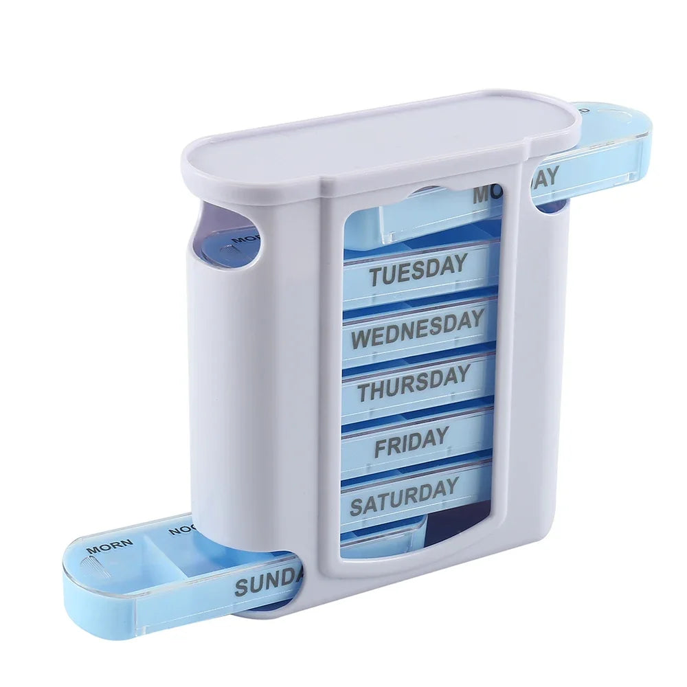 7 Days Pill Medicine Box Weekly Monthly Tablet Holder Storage Organizer Container Case Pill Box Splitters Pharmacy Pill Case Peaceful Pleasures Health and Wellness 7 days Box