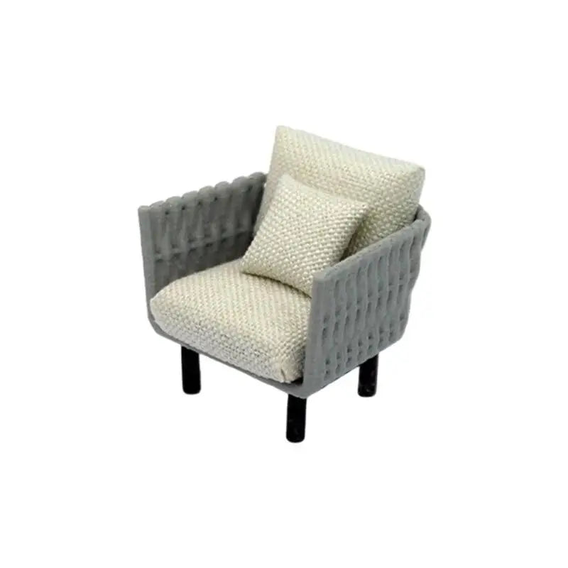 Miniature Sofa & Pillow – 1:20 1:25 1:30 Scale Dollhouse Furniture