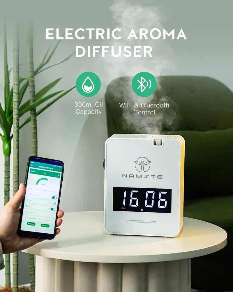 NAMSTE Smart Aroma Diffuser | 500m³ Bluetooth Peaceful Pleasures Health and Wellness