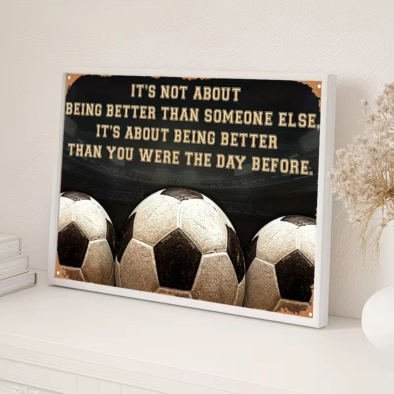 Soccer Ball & Stadium Canvas Wall Art Print | Sports Decor