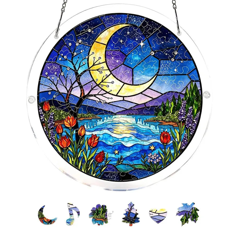 Stained Glass Acrylic Hummingbird Suncatcher Window Hanging