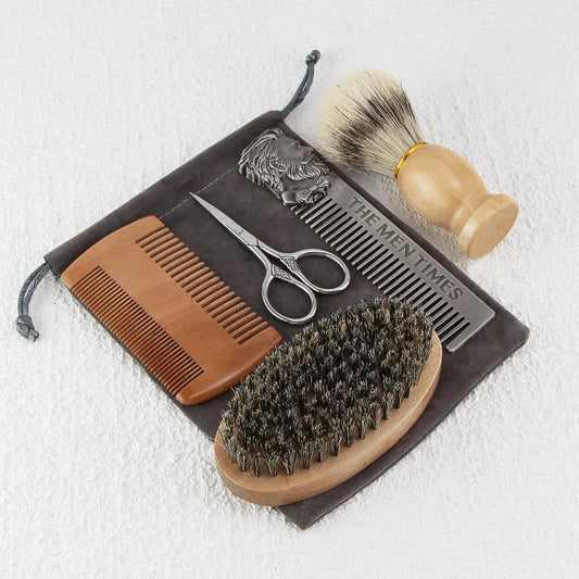 Beard Shaping Template & Wood Comb – All-in-One Grooming Tool Beard Grooming Tool Peaceful Pleasures Health and Wellness