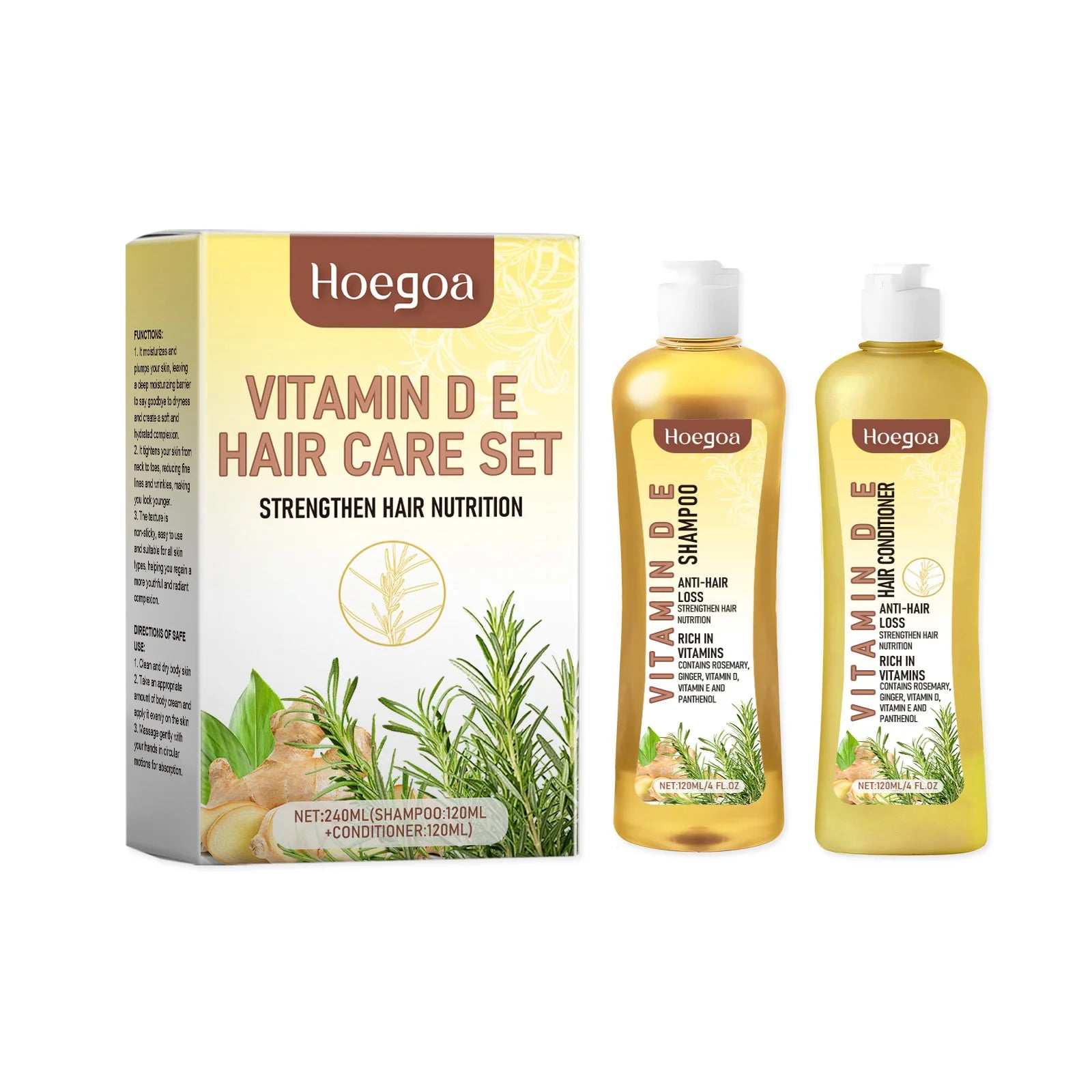 Hair Growth Shampoo Conditioner Set Repairing Strengthen Root Deep Nourish Anti Frizzy Dry Hair Oil Control Smoothing Hair Care Peaceful Pleasures Health and Wellness