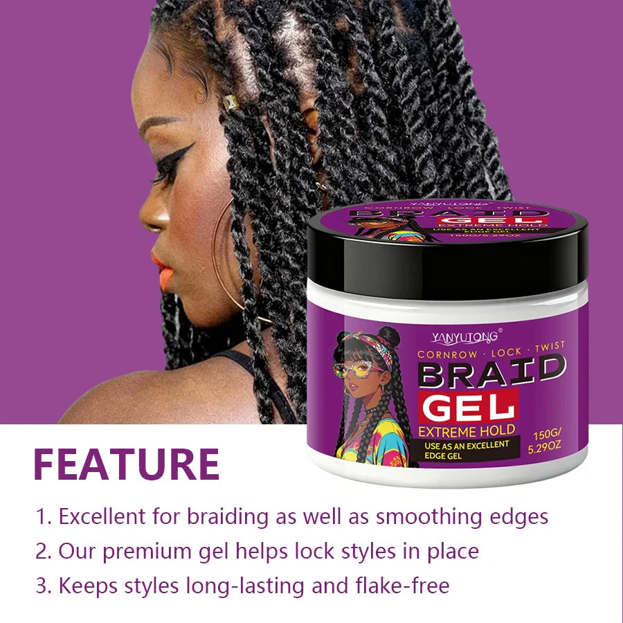 Edge Control Braiding Gel – Carbon Formula, Frizz Taming 150g