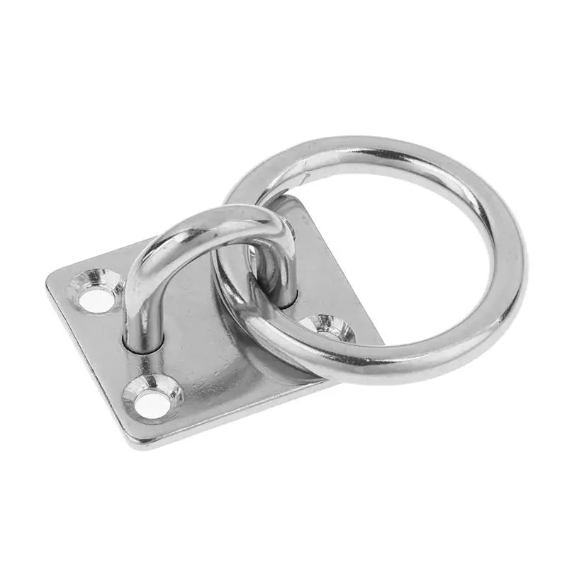 Silver Stainless Steel Universal With Ring Marine Eye Plate Stable Rust Protection Boat Cabin Accessories Peaceful Pleasures Health and Wellness