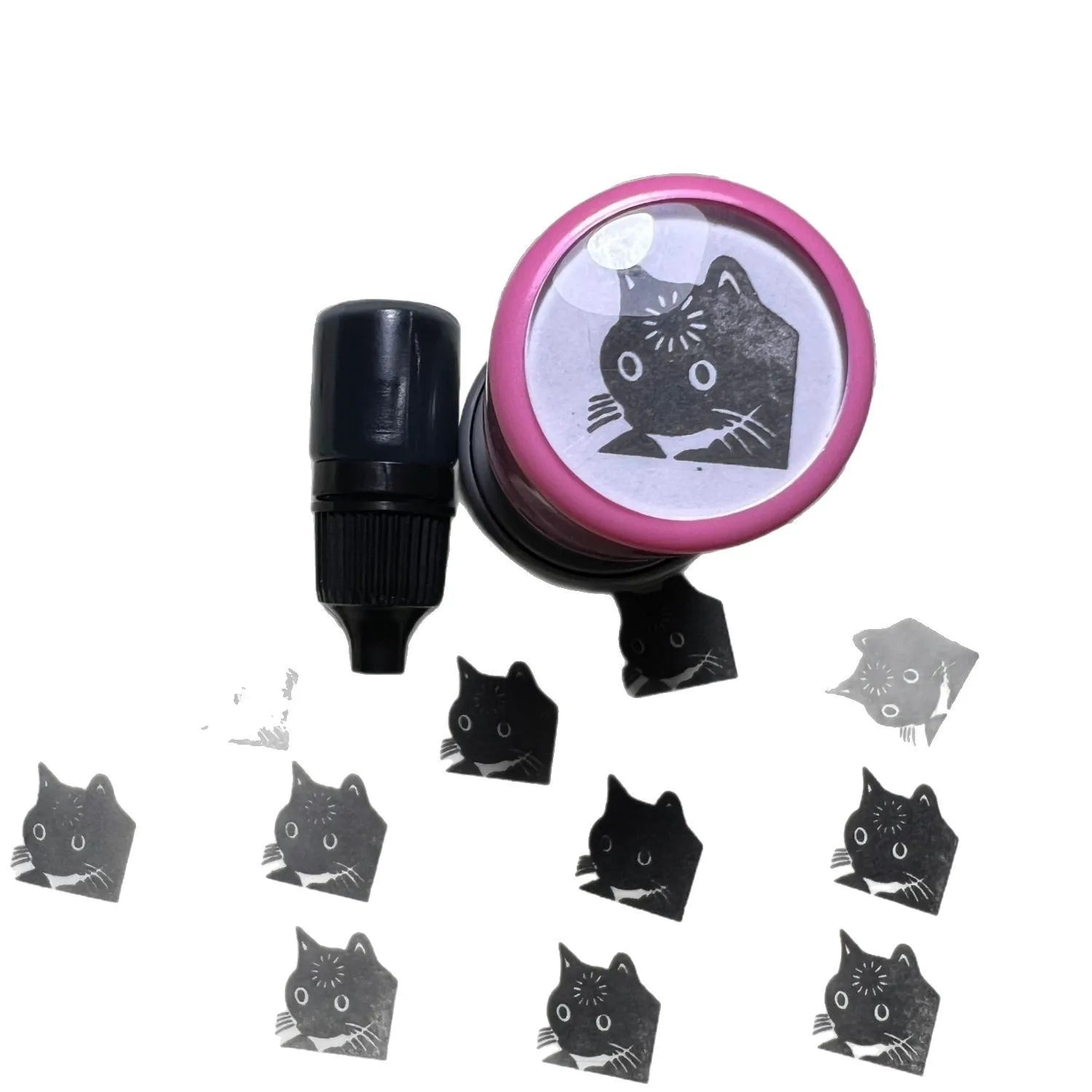 Shutdown Cat Seal Funny Emoji Stamps Creative Small Round Seals for Students Cute Peaceful Pleasures Health and Wellness