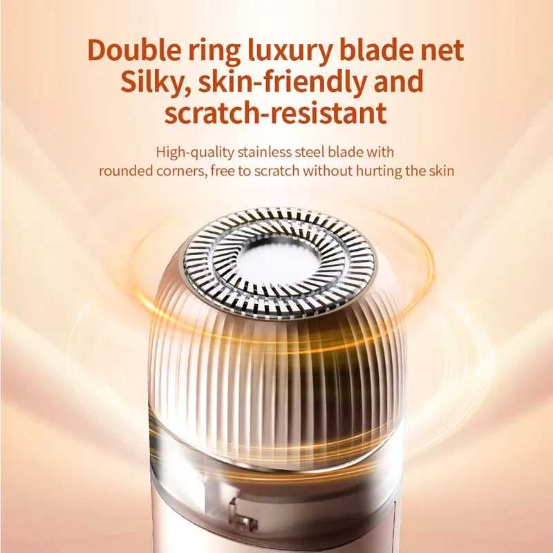 Ladies Shaving Machine, Portable Electric Shavers, Body Epilator Razor for Women; Fast Hair Removal, Skin-Friendly Blades Peaceful Pleasures Health and Wellness