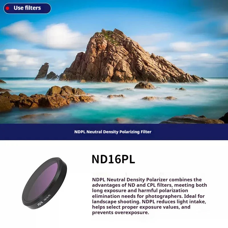 JSR DJI Osmo Action 6 UV CPL ND Lens Filter Set | HD Glass