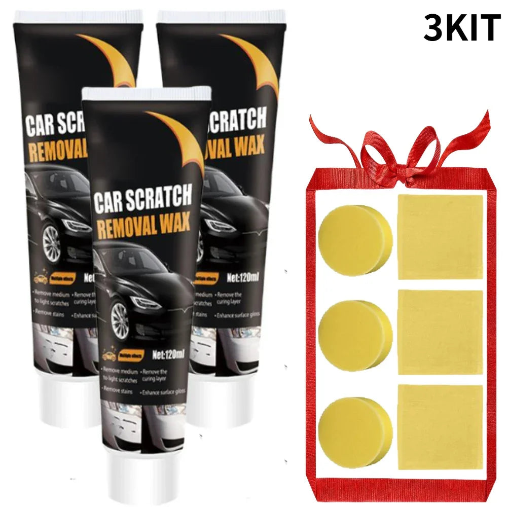 Car Scratch Repair Wax with Sponge Paint Care Polishing Anti-Scratch Protection Swirl Remover Multi-Purpose Maintenance Wax Peaceful Pleasures Health and Wellness 3kit