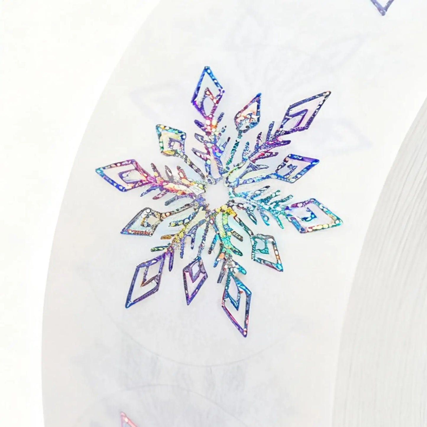 500Pcs Glitter Snowflake Stickers – Christmas Labels & Craft Seals