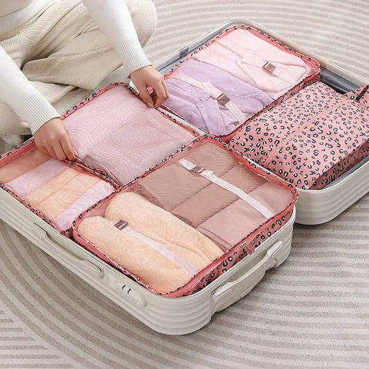 Large Six Piece Travel Storage Bag Classification Set Storage Bag Business Travel Clothing Storage Bag Storage Bag Peaceful Pleasures Health and Wellness