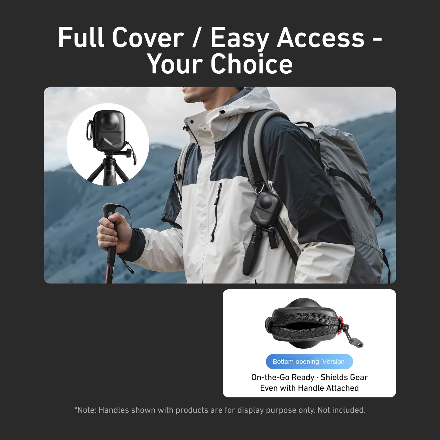 Portable Mini Bag For DJI Osmo 360 Waterproof Storage Bag Protective Case Bottom Opening Storage Case With Detachable Carabiner Peaceful Pleasures Health and Wellness Default Title