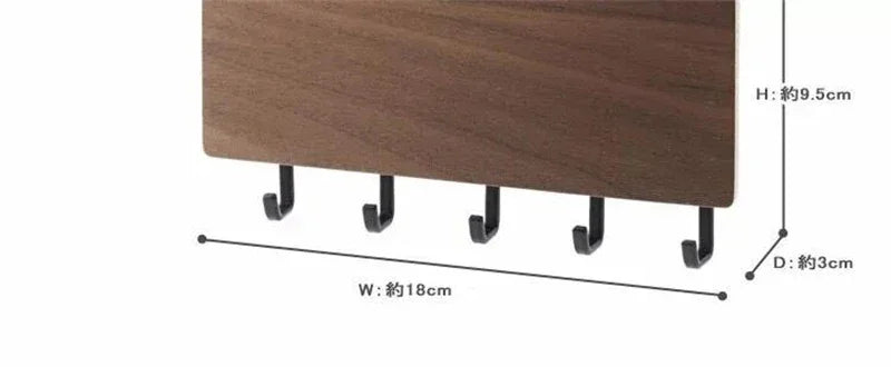 Wall Hanging Bamboo Key Hanger Holder Wall Organizer Rectangle Key Rack Hooks Coat Hooks Home Decoration Coat Hanger 2030 Peaceful Pleasures Health and Wellness