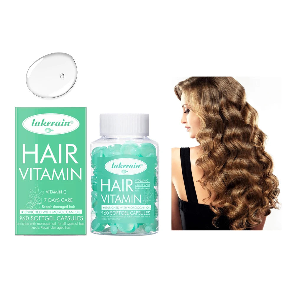 Hair Treatment Serum&Hair care capsules Comfort Hair Care Vitamin Oil Multi-functional Strengthening Smoothing Hair Care Liquid Peaceful Pleasures Health and Wellness 6green