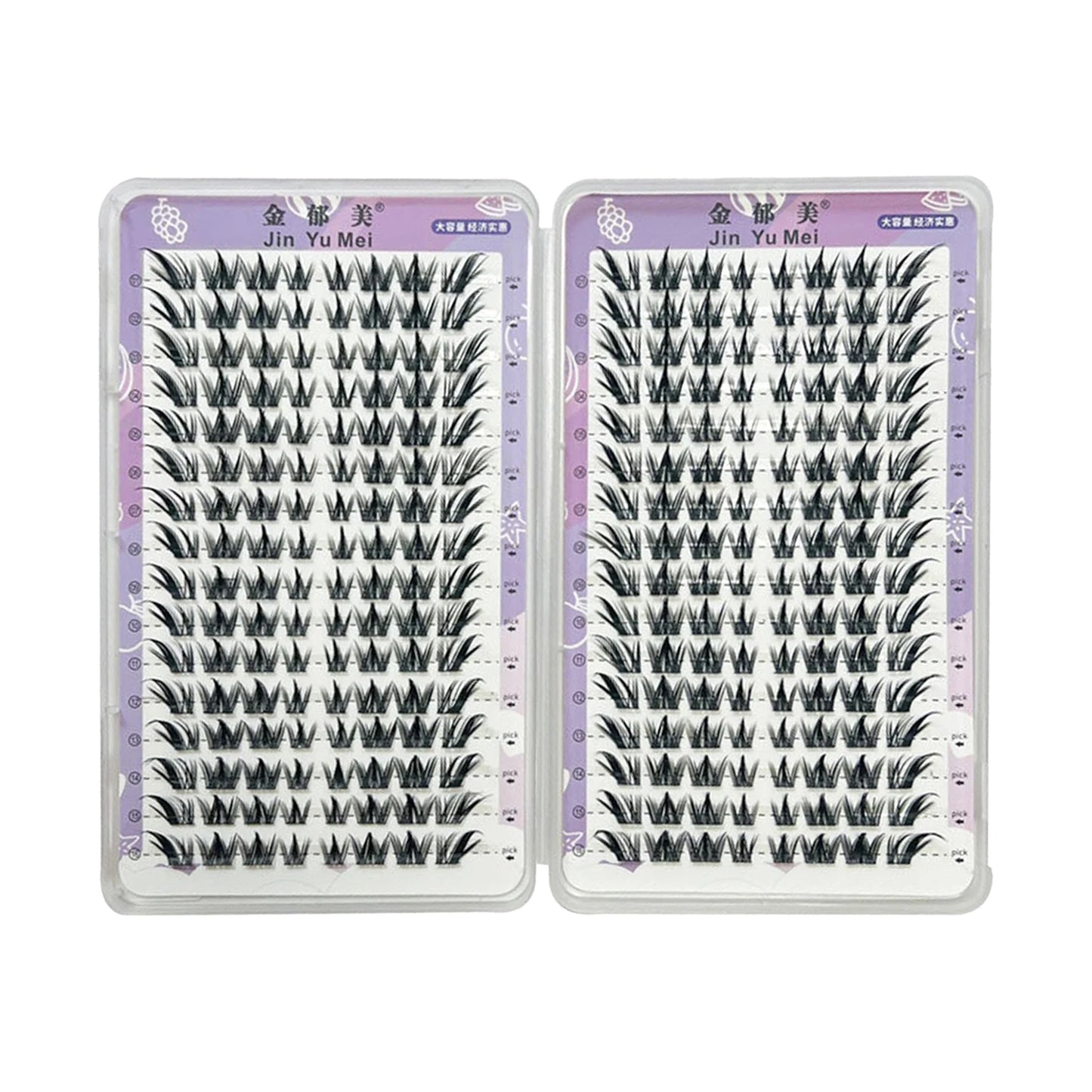 32 Rows Large Capacity Foxes Fake Eyelash Extension Fluffy Fairy False Eyelashes Segmentation Comic Lash Clusters For Daily Use Peaceful Pleasures Health and Wellness 32 rows